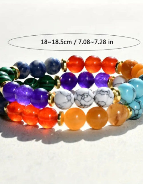 7 Colors Beads Beaded Bracelet Boho Style Handmade Hand String Jewelry