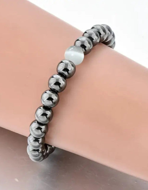 Hematite Stone Bracelet For Men Women Thanksgiving Christmas Gift