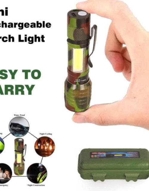 High Power Pocket 2 in 1 LED Flashlight Zoom Light Mini Size [Pack of 1]