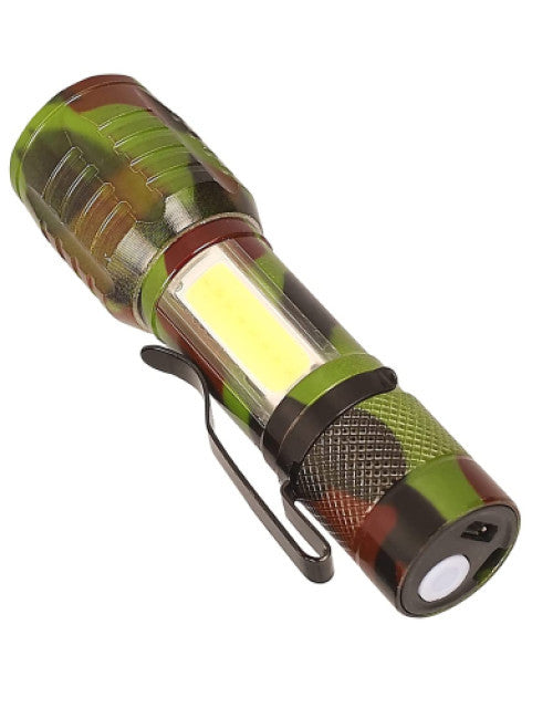 High Power Pocket 2 in 1 LED Flashlight Zoom Light Mini Size [Pack of 1]