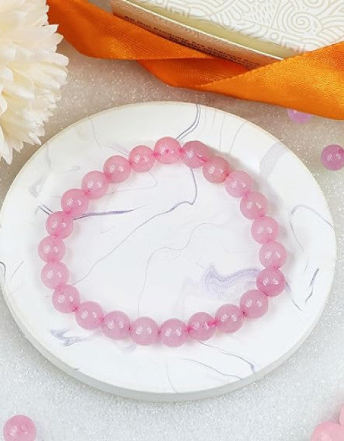 Natural Rose Quartz Bracelet for women and girl