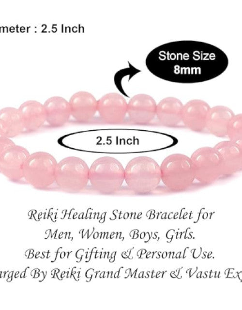 Natural Rose Quartz Bracelet for women and girl