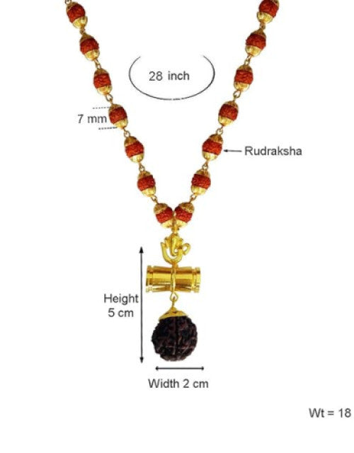 OM Ganesha Rudraksha Pendant (Pack of 1)