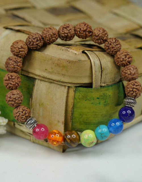 Rudraksha 7 Chakra Bracelet