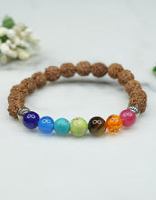 Rudraksha 7 Chakra Bracelet