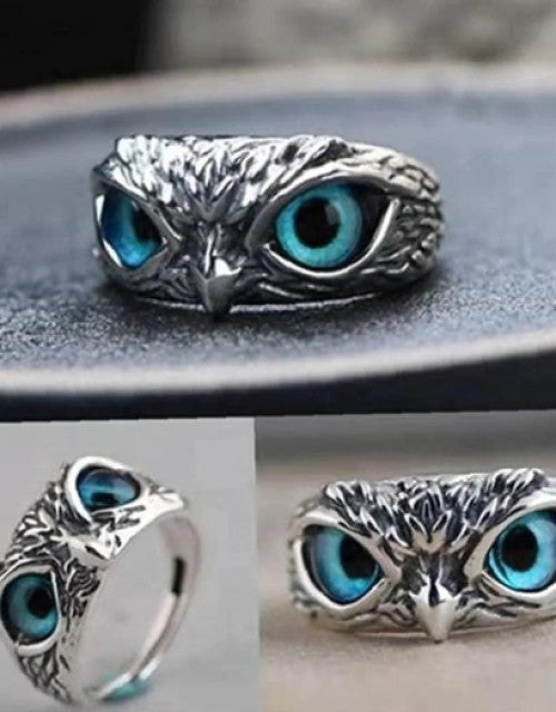 Silver Plated Owl Ring For Good Luck (Pack of 1)